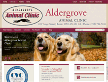 Tablet Screenshot of aldergroveanimalclinic.com